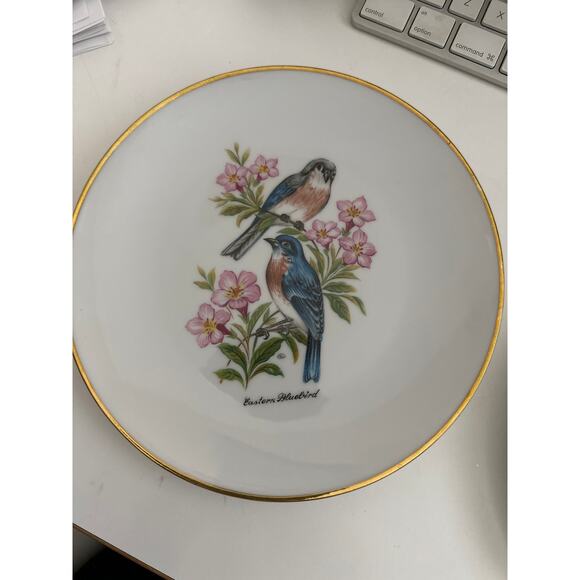 Bareuther stamp Grannycore Bird decorative hanging plate Germany set three pack - Picture 10 of 16